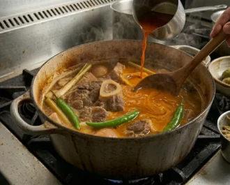 Adding the Annatto Glow - Beef Cansi