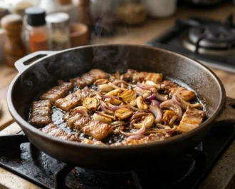 Adobong Sitaw Recipe - Aromatic Base Searing