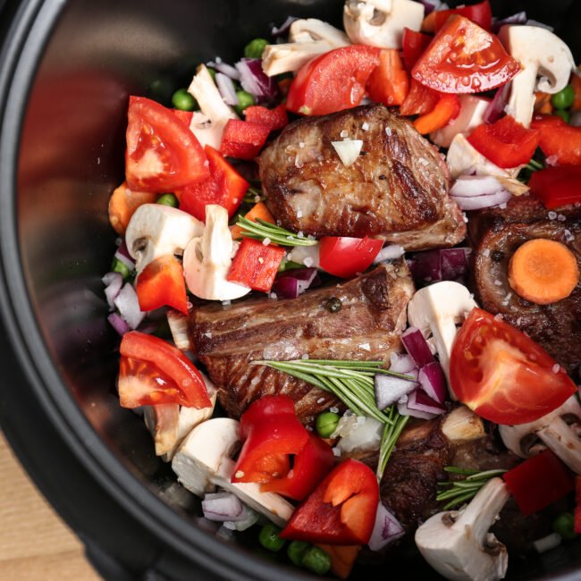 Beef and Vegetables in Slow Cooker