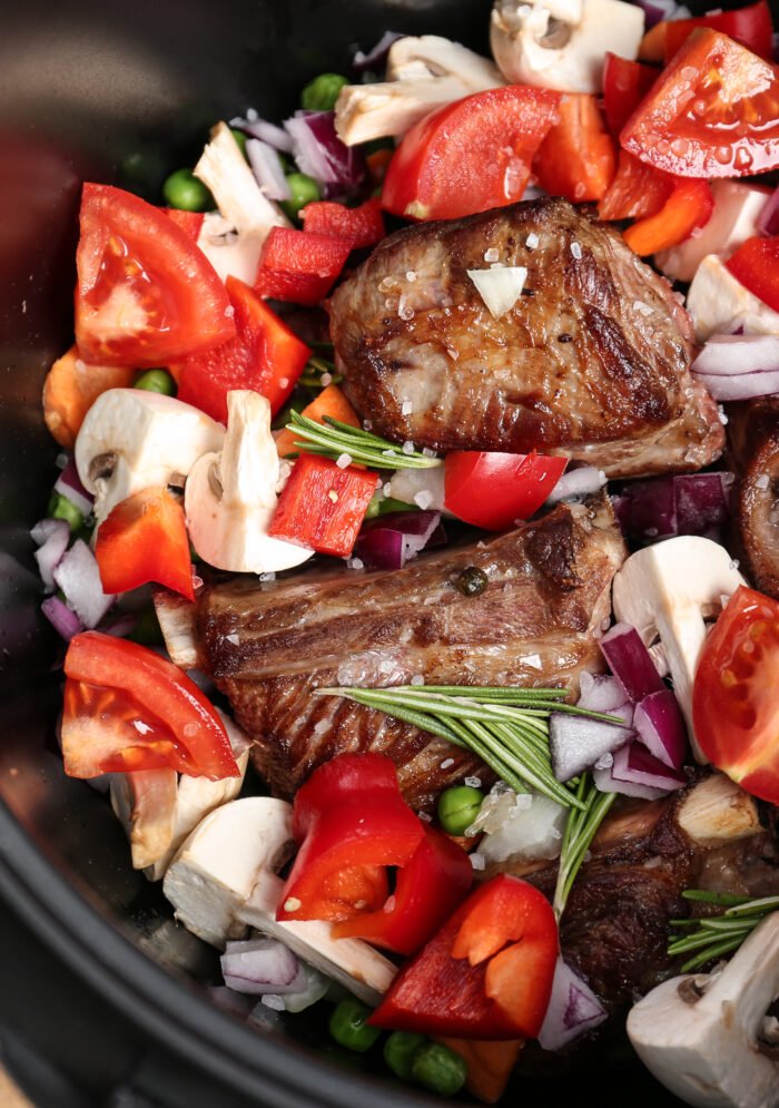 Beef and Vegetables in Slow Cooker
