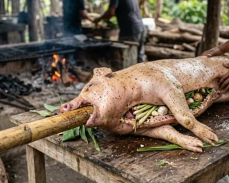 Litson Baboy - Prepare the Spit and Basting Sauce