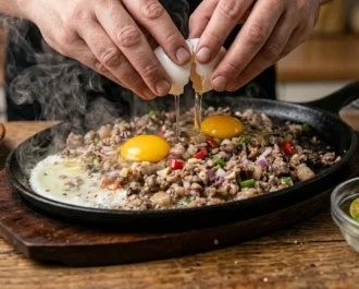 Pork Sisig - Step 6_ Add Eggs and Serve at the Sizzle