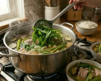 Sinigang na Baboy - Step 6_ Add Greens and Serve