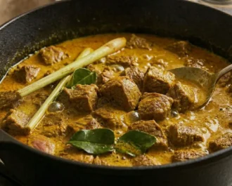 Add Coconut Cream for Final Enrichment - Beef Kulma Recipe