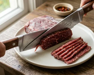 Slice the Beef Correctly - Beef Tapa Recipe