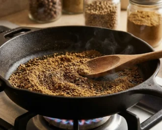 Toasting and Blooming the Spices - Beef Kulma Recipe