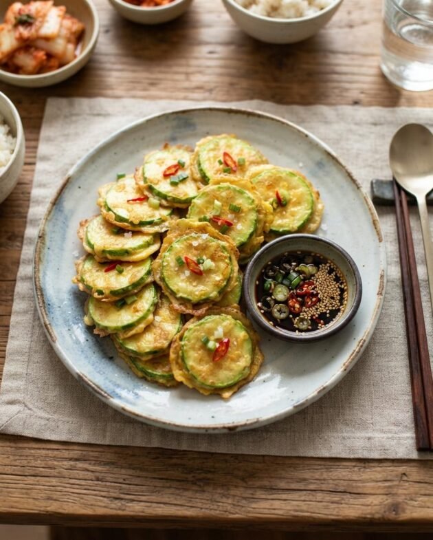Hobak Jeon (Korean Zucchini Pancake)