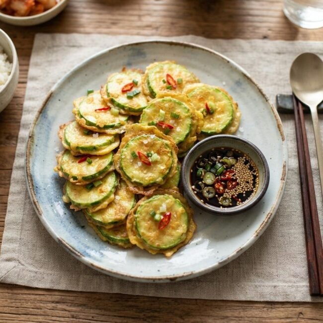 Hobak Jeon (Korean Zucchini Pancake)