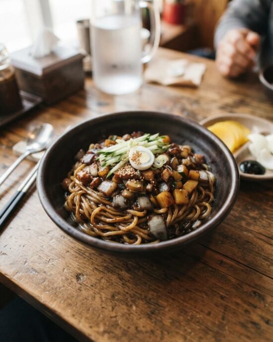 Jajangmyeon (Korean Black Bean Noodles)