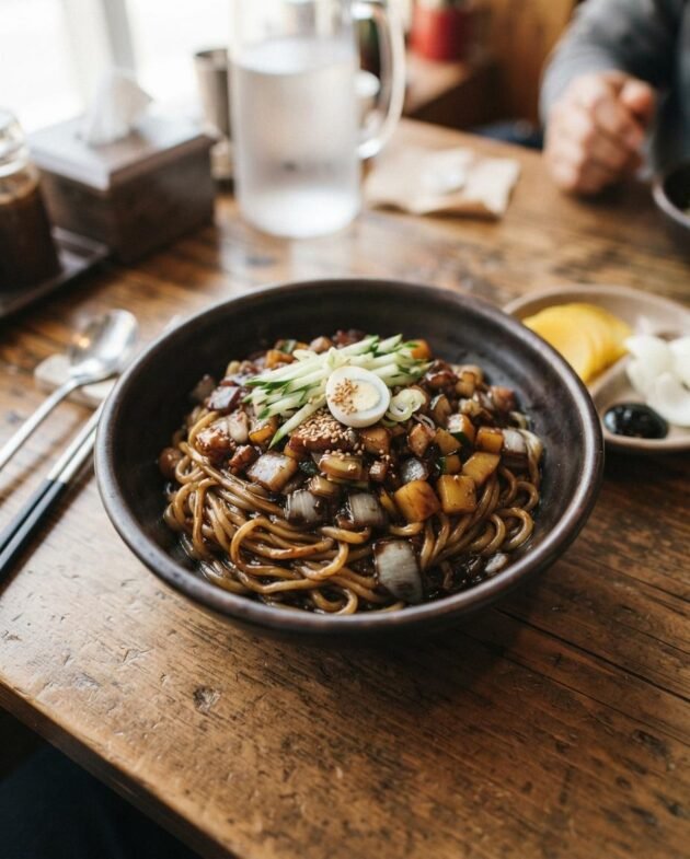 Jajangmyeon (Korean Black Bean Noodles)