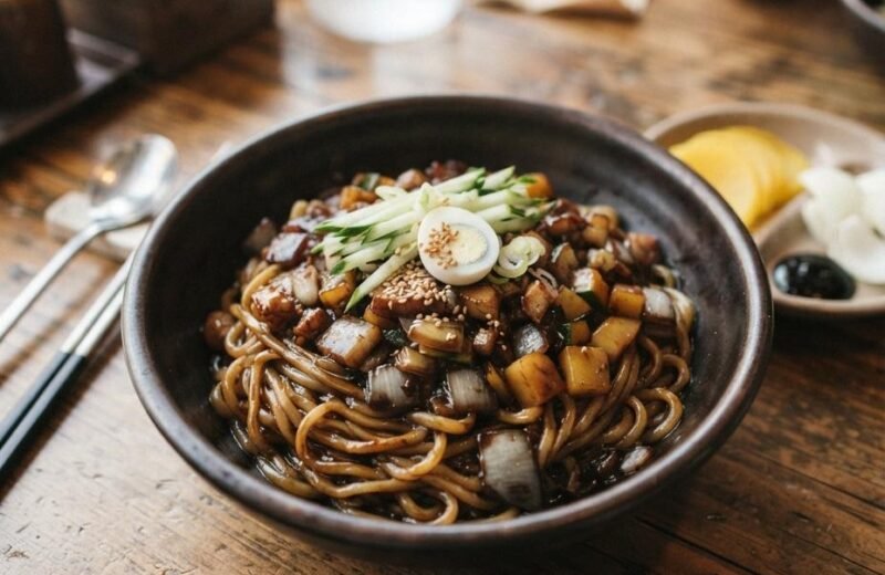 Jajangmyeon (Korean Black Bean Noodles)