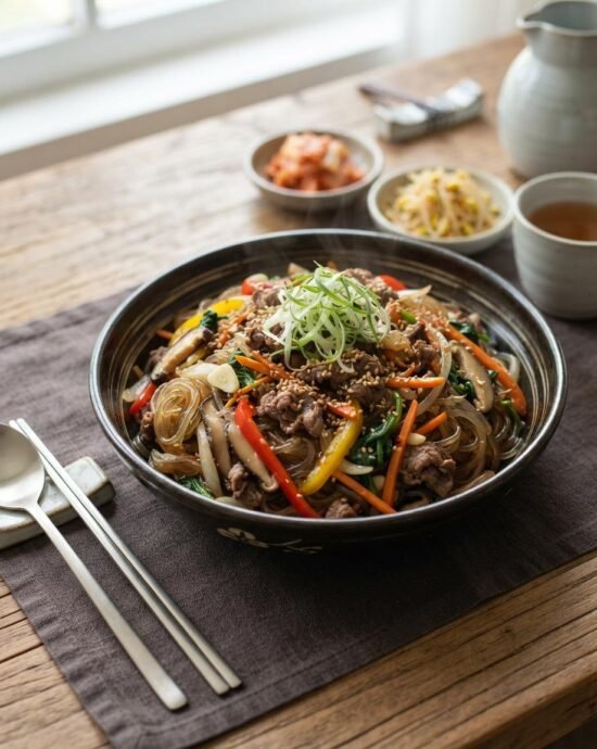 Japchae (Korean Glass Noodles)