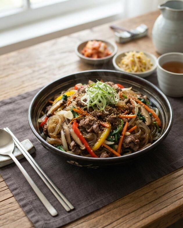 Japchae (Korean Glass Noodles)