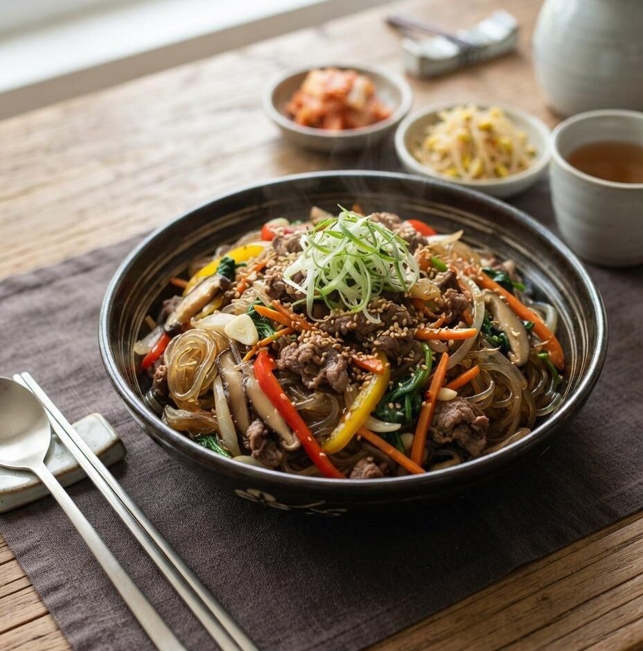 Japchae (Korean Glass Noodles)