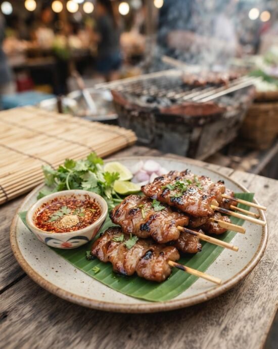 Moo Ping (Thai Grilled Pork Skewers)