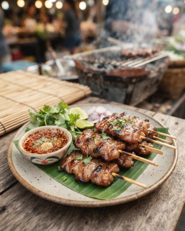 Moo Ping (Thai Grilled Pork Skewers)