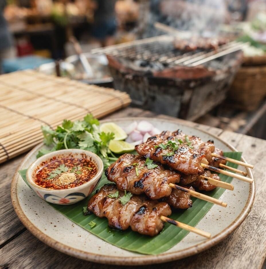 Moo Ping (Thai Grilled Pork Skewers)