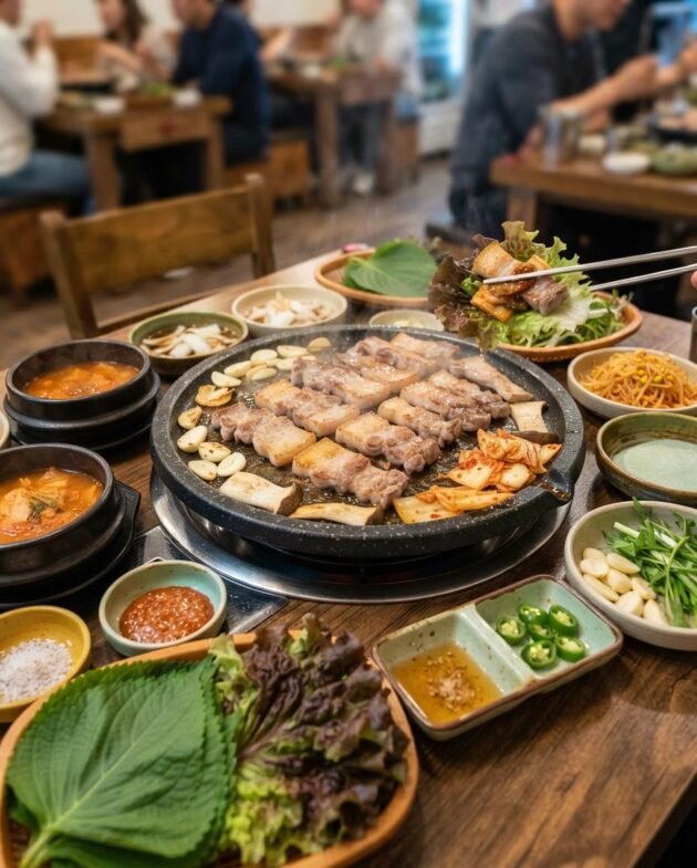 Samgyeopsal (Korean Grilled Pork Belly)