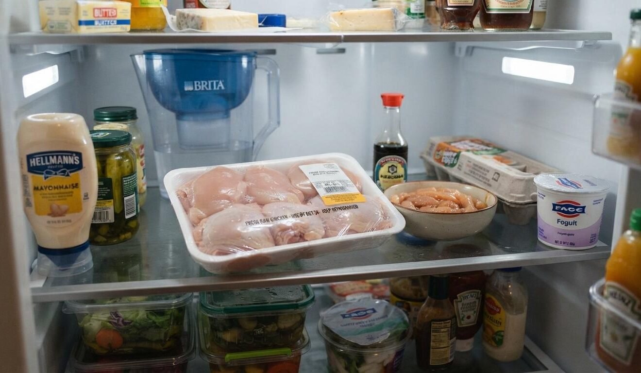 Raw Chicken the Fridge