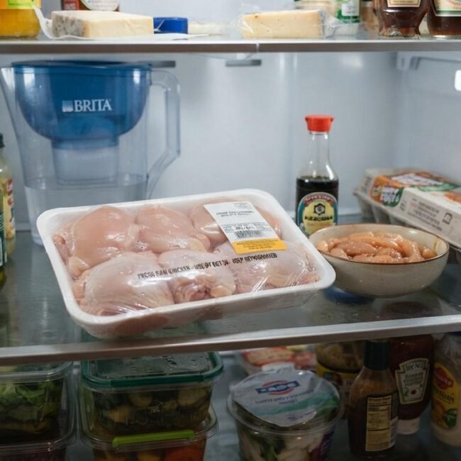 Raw Chicken the Fridge